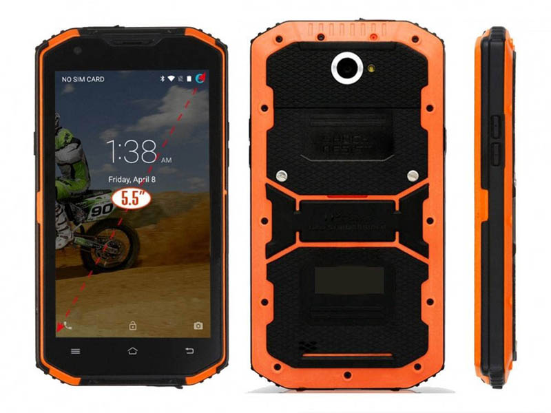 HIDON dustproof shockproof waterproof 5.5 inch IPS screen rugged smartphone 4G android 5.1 MTK6735P 