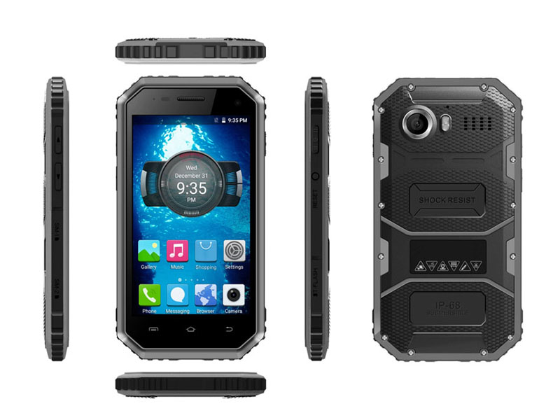 Cheapest 4.5 inch IP68 waterproof and dust proof 3G Rugged Smartphone