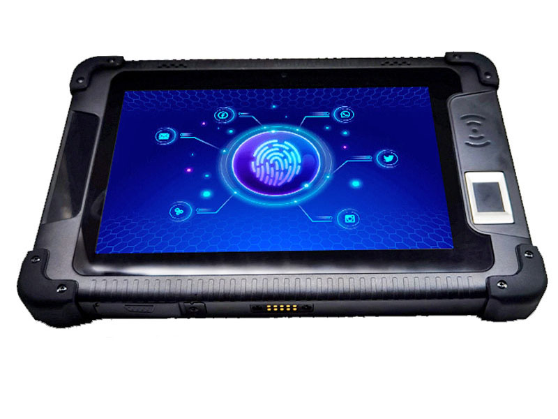 Factory 8'' rugged android tablets with barcode FBI opital fingerprint UHF FRID industry computer wa