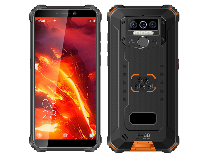 Cheapest HIDON factory big battery 8000mah android rugged phone with ip68 fingerprint wifi 4g lte mo