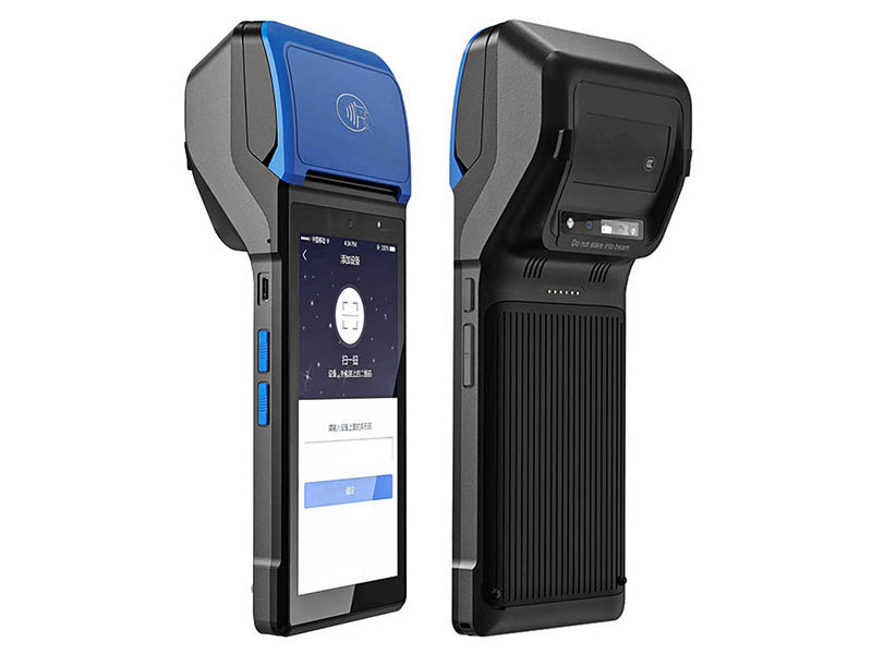 5.5寸安卓12热敏打印机二维码扫描NFC蓝牙手持终端POS机超市零售