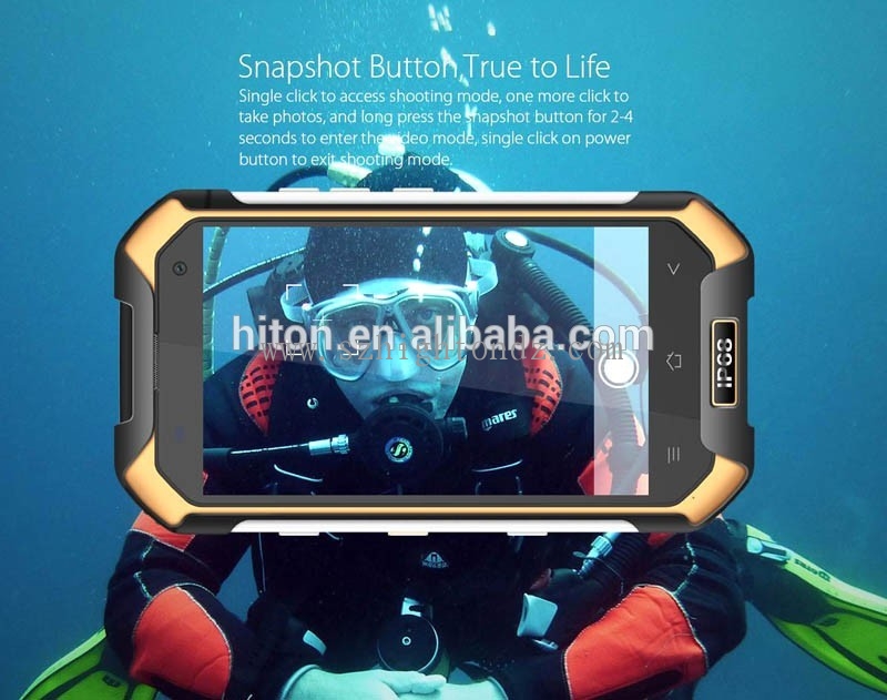 Waterproof Shockproof Smartphone 4G LTE Android Phone 6.0 NFC PTT Rugged Phone MT6755 Octa Core