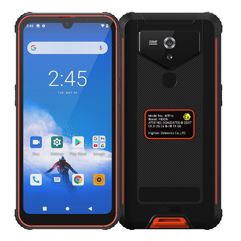 6.08 Inch MT6762 Octa-Core Android 13 4+128GB NFC Fingerprint Intrinsically Safe Rugged Waterproof  Explosion-Proof Phones