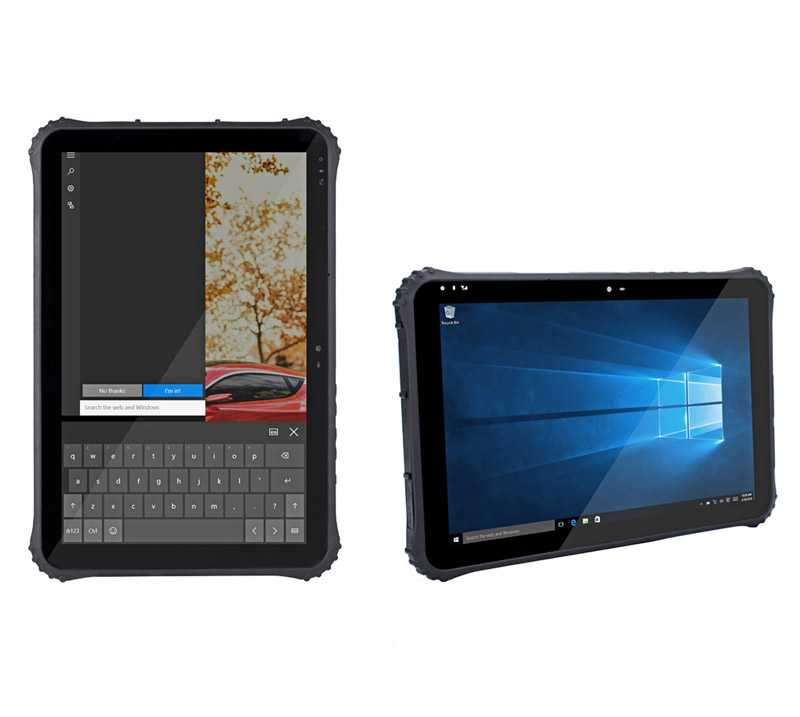 高通电子大力推出12.2寸Windows系统三防平板电脑带键盘可座充多功能工业平板